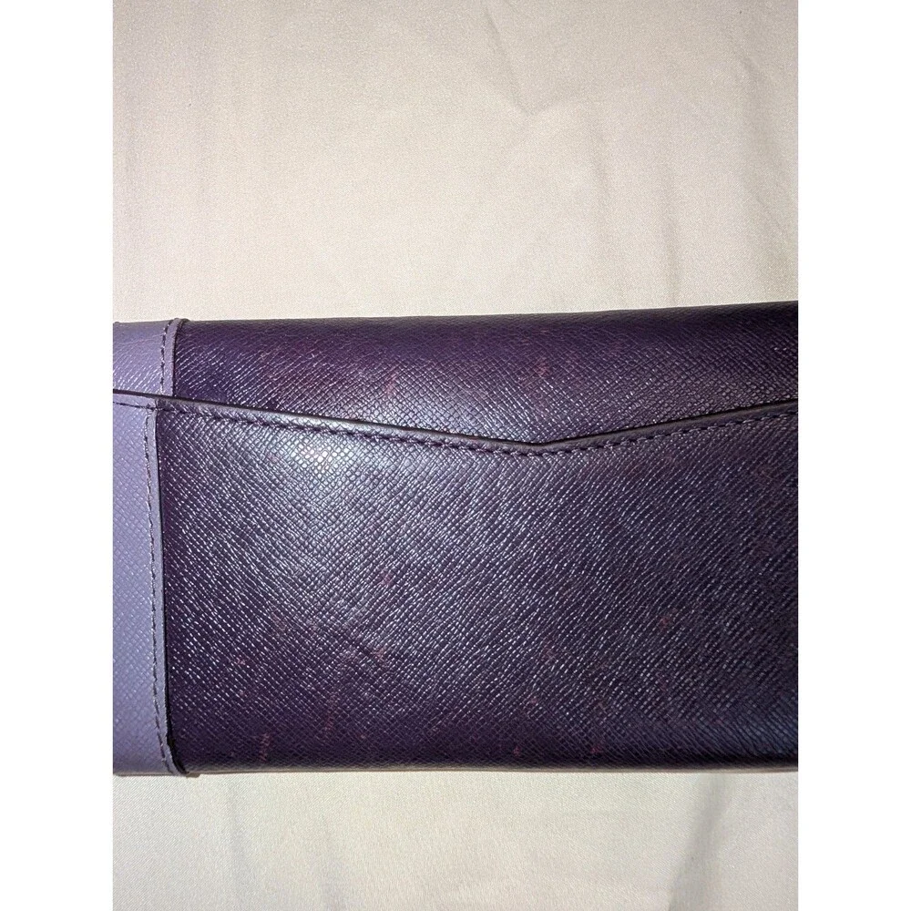 Michael Kors Purple/Gray Checkbook Wallet